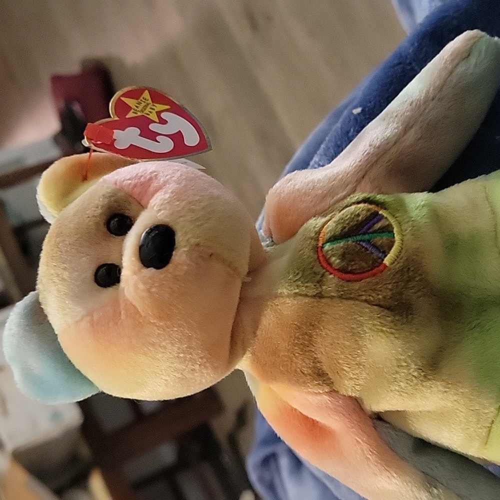 LIKE NEW Peace beanie baby